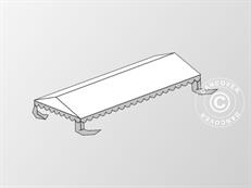 Cubierta para el techo para Carpa para fiesta Plus 5x10m PE, Blanco/Gris