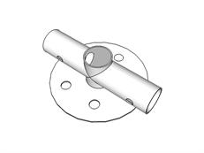 Aggancio a 2 vie per telaio di fondo, Ø42mm, 250x50mm