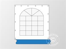 Paroi latérale avec fenêtre pour tente de réception Exclusive, Blanc/Bleu