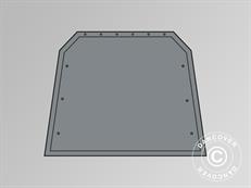 Muro hastial/puerta para carpa garaje PRO 3,6x6m, 3,6x7,2m y 3,6x8,4m PE, Gris