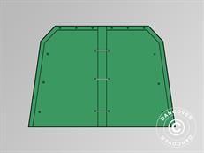 Muro hastial/puerta para carpa garaje doble 5,4x6m PVC, Verde