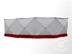 Riparo di Sicurezza FleXshelter PRO, 7,2x1,8m, Bianco/Rosso