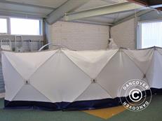 Riparo di Sicurezza FleXshelter PRO, 7,2x1,8m, Bianco/Blu