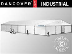 Magazzino Industriale Alu 15x30x6,53m con portone scorrevole, PVC, Bianco