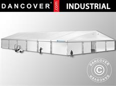 Magazzino Industriale Alu 20x30x8,04m con portone scorrevole, PVC, Bianco