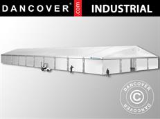 Magazzino Industriale Alu 20x50x9,04m con portone scorrevole, PVC, Bianco