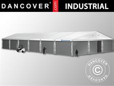 Magazzino Industriale Alu 15x30x6,53m con portone scorrevole, PVC/Metallo, Bianco