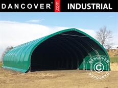 Zelthalle, Rundbogenhalle 15x15x7,42m, PVC, Grün