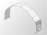 Estensione 1,5m per capannone tenda/tunnel agricolo 8x15x4,33m, PVC, Bianco/Grigio