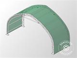 Estensione 3m per capannone tenda/tunnel agricolo 10x15x5,54m, PVC, Verde