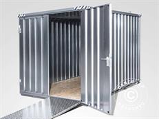 Contentor, Rigel,2,1x2,1x2,1m c/ porta dupla com dois batentes, Prata