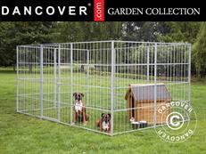 Box per cani, 2,4x2,4x1,8m, Acciaio, 5,76m²