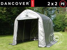Tenda magazzino PRO 2x2x2m PE, Grigio