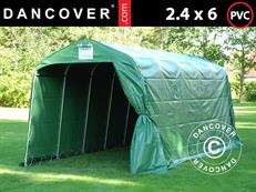 Tenda magazzino PRO 2,4x6x2,34m PVC, Verde