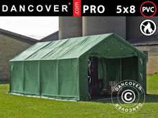 Noliktavas telts PRO 5x8x2x3,39m, PVC, Zaļš