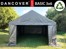 Tente de stockage Basic, 3x6m, PE 300, Gris
