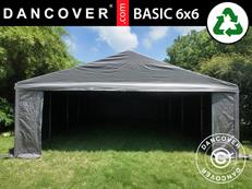 Tente de stockage Basic, 6x6m, PE 300, Gris