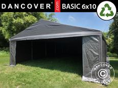 Tente de stockage Basic, 6x10m, PE 300, Gris