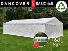 Opslagtent Basic 2-in-1, 4x8m PE 700, Wit