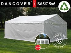 Opslagtent Basic 2-in-1, 5x6m PE 700, Wit
