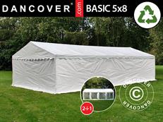 Opslagtent Basic 2-in-1, 5x8m PE 700, Wit