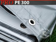 Lona 6x14m, PE 300g/m², Gris
