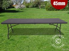 Table pliante 240x76x74cm, Noir (25 pièces)