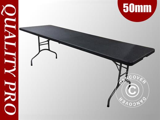 Table pliante 242x76x74cm, Noir (1 pce) Table pliante 242x76x74cm, Noir (1 pce)
