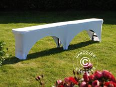 Elastische Bierbankhussen 183x28x43cm, Weiß
