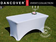 Housse de table stretch 150x72x74cm, Blanc