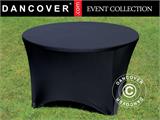 Stretch table cover Ø116x74 cm, Black