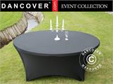 Nappe de table extensible Ø183x74cm, Noir