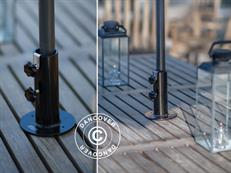 Parasolvoet voor houten terras, Zwart