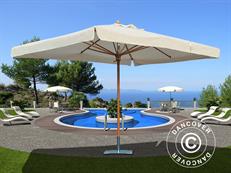 Parasol Palladio Standard met volant, 3x3m, Ecru