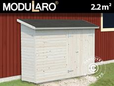 Abri en bois adossé, 2,34x0,95x1,89m, 2,2m², Naturel