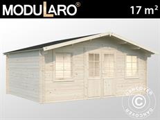 Cabane en bois, 5,04x3,8x2,45m, 17m², Naturel