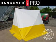 Tente de chantier, FleXshelter PRO, Type PZ, 1,7x1,8x1,65m, Blanc/jaune