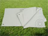 Bâche, bâche de sol 1,7x2,7m PVC, Gris
