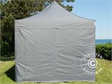 Kit de parede lateral para Tenda Dobrável FleXtents 3x3m, Cinza