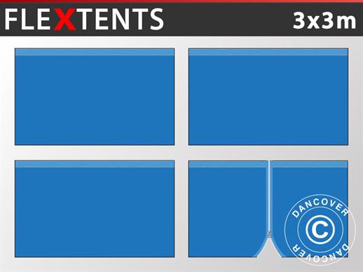 Sidewall kit for Pop up gazebo FleXtents 3x3 m, Blue