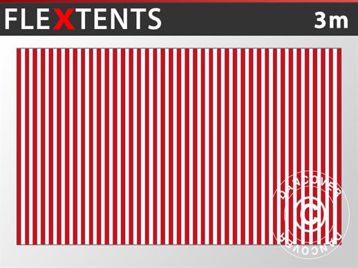 Standard-Seitenwand für FleXtents, 3m, Gestreift