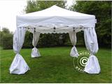 Rideaux pour FleXtents, Blanc, 2 pcs.