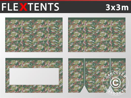 Kit pareti laterali fianco del FleXtents 3x3m, Camouflage