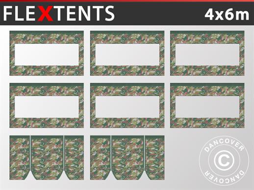 Kit de parede lateral para Tenda Dobrável FleXtents 4x6m, Camuflagem