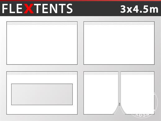 Kit de muros laterales para Carpa plegable FleXtents 3x4,5m, Blanco