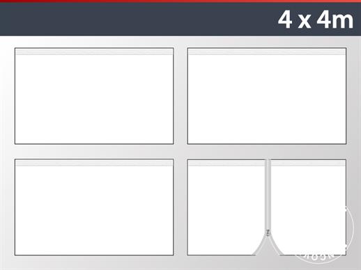 Seitenwand-Set für das Faltzelt FleXtents 4x4m, Weiß