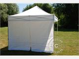 Zijwand met ritssluiting voor FleXtents, 4m, Wit