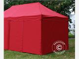 Pared lateral con cremallera para FleXtents, 4m, Rojo