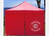 Kit paroi latérale pour Tente pliante FleXtents 4x8m, Rouge