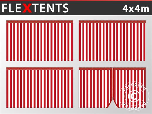 Kit de parede lateral para Tenda Dobrável FleXtents 4x4m, Raiado